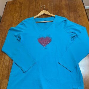 Blue Life is Good Long Sleeve Top Size L